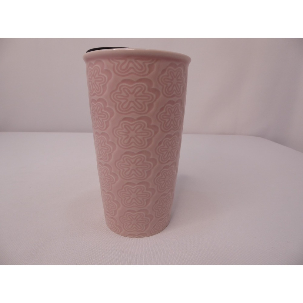 STARBUCKS Limited Edition Pink Sakura Cherry Blossom Embossed Ceramic Tumbler